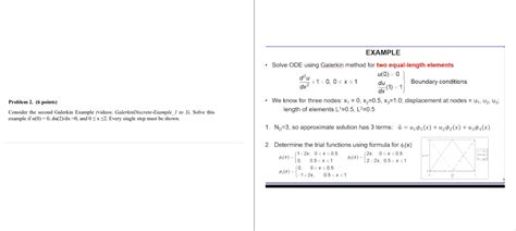 Solved Consider the second Galerkin Example | Chegg.com