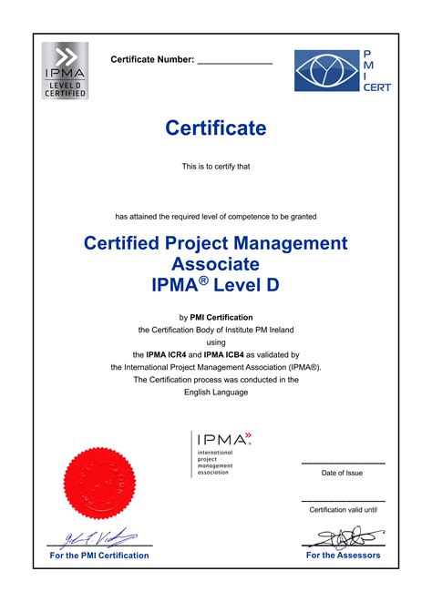 IPMA® Level D Certification • Institute of Project Management • Accredible • Certificates ...