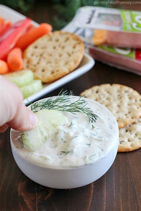 Creamy Cucumber Dill Dip + Giveaway! - Yummy Healthy Easy