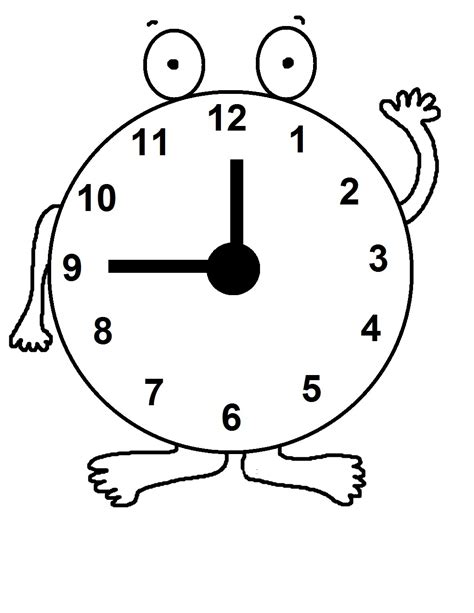 Free Printable Clock Coloring Pages For Kids