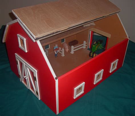 Hand crafted wooden toy barn