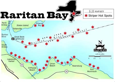 Raritan Bay Fishing map | Striped Bass Fishing Forums Forum