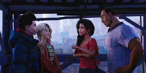 Gwen Stacy Meets Miles Morales' Parents in Across the Spider-Verse Still