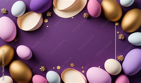 a purple background with gold and white balloons and confetti on it, and a purple background ...