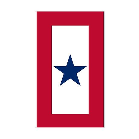 Blue Star Flag Sticker (Rectangle) by Gun_Bunny