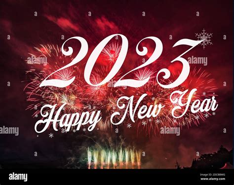 Bonne année 2023 avec feux d'artifice. Célébration du nouvel an 2023 ...