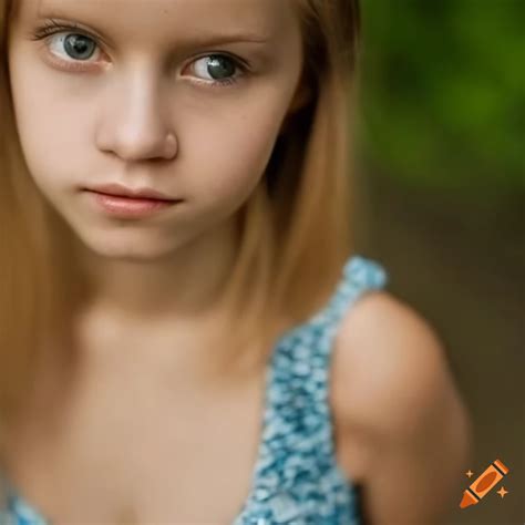 Confident girl in a sundress