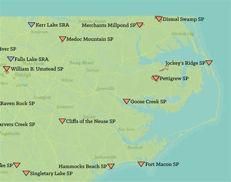 North Carolina State Parks Map 11x14 Print - Best Maps Ever