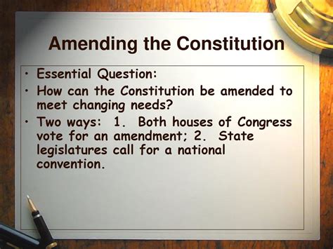 Amending the Constitution - ppt download