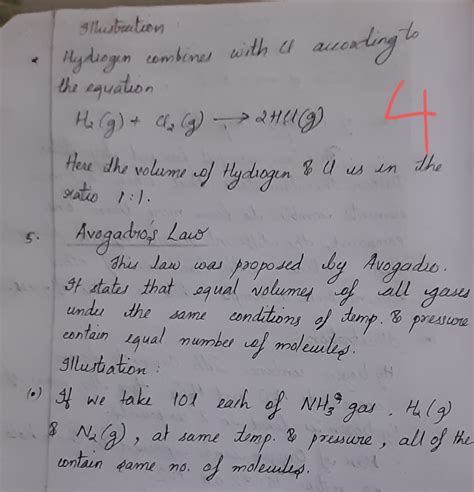 Avogadro's Law - Chemistry - Notes - Teachmint