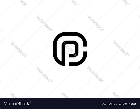 Letter c and p logo design concept Royalty Free Vector Image