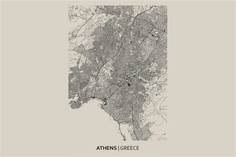 Athens Street Map Outline Graphic by 103cia · Creative Fabrica