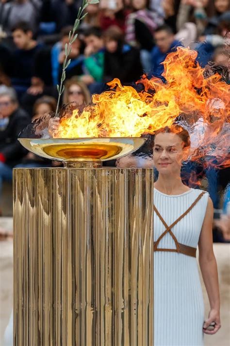 Ceremony of the Olympic Flame for Winter Olympics Editorial Photography ...