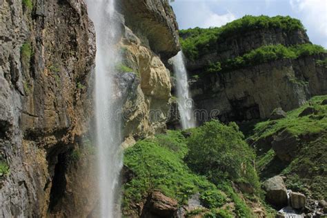 Azerbaijan. Beautiful Waterfalls in the Village of Laza Stock Image ...