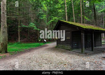 Robert H. Treman State Park: Camping area cabins Stock Photo: 219234202 ...