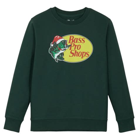 Bass Pro Shops Santa Bass Christmas Sweatshirt for Toddlers or Kids | Bass Pro Shops