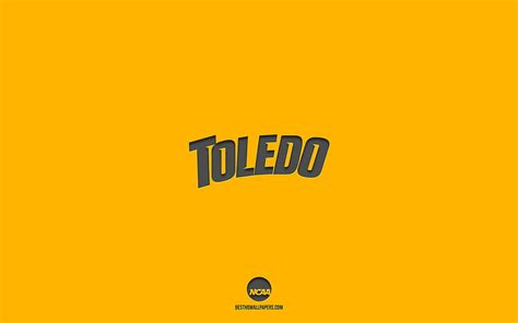 Toledo Rockets, yellow background, American football team, Toledo ...