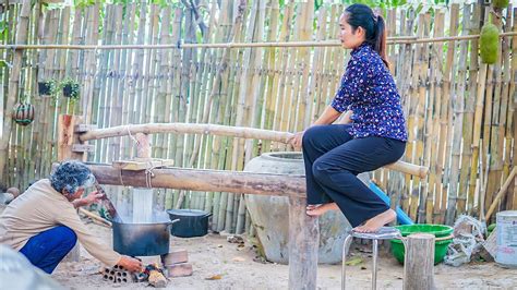 How To Cooking Khmer Traditional Noodle Recipe In My Village - YouTube