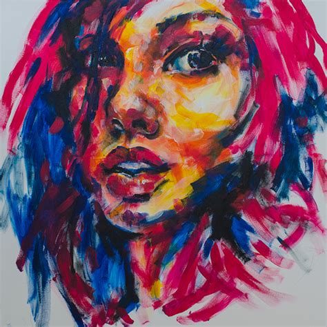 Abstract Portraits | Girl Portrait Painting By Olga Rykova