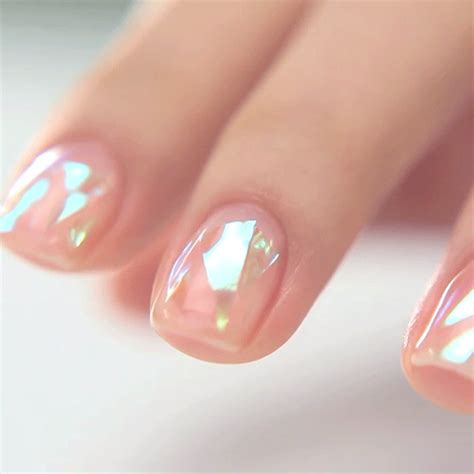 [ Ƽ]SNS ! | Hard gel nails, Shattered glass nails, Holographic nails