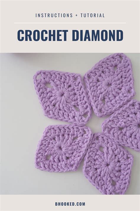 How to Make a Crochet Diamond + Free Pattern | Crochet tutorial ...