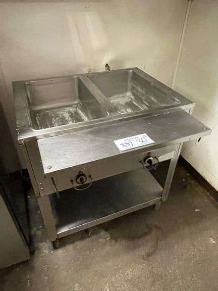 30" electric 2 well steam table - 120 volt - Backes Commercial Auctioneers