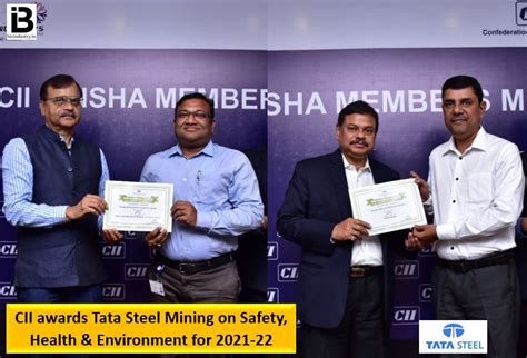 CII awards Tata Steel Mining on Safety, Health & Environment for 2021-22