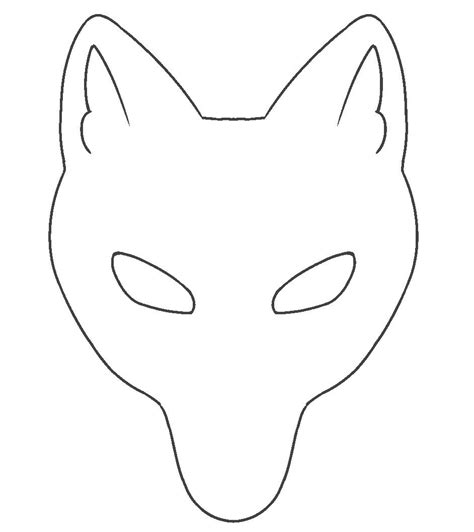 fox mask template in 2023 | Werewolf mask, Fox mask template, Mask drawing