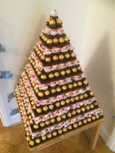 ferrero rafaello and rocher mixed pyramid | Pyramids, Ferrero rocher ...