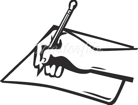 writing hand vector illustration - Clip Art Library