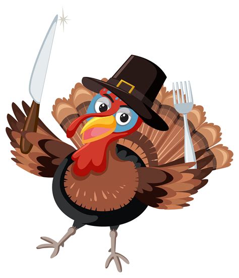 Thanksgiving turky with cutlery 303540 Vector Art at Vecteezy