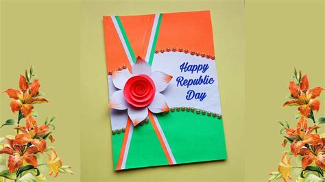 26 January card making idea, Republic day card tutorial, easy Tricolour ...