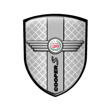 Mini Cooper S Emblem Silicone Shield Steel Edition | Domed Emblems | Stickers | X-Sticker