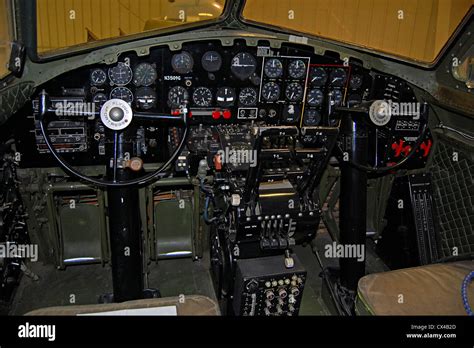 B-17 Flying Fortress Cockpit Palm Springs Air Museum Stock Photo ...