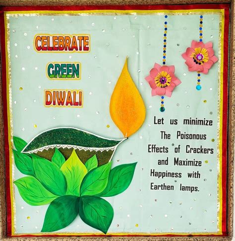 Diwali drawing green diwali chart eco friendly diwali poster diya ...