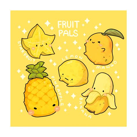 Yellow Fruit Poster – Fluffnest