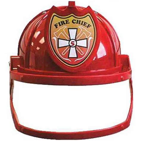 Jacobson Hat - Red Firefighter Fire Chief Plastic Adjustable Hat With Visor - Walmart.com ...