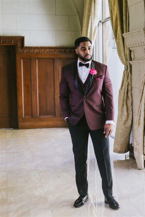 Burgundy Suit Jacket - Groom Inspiration | Burgundy suit, Purple suits, Black fashion