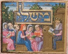 Solomon teaching, Rothschild Miscellany, commissioned by Moses ben Yekuthiel Hakohen in 1479 ...