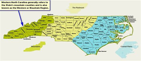 County Map Of Western Nc - Middle East Political Map