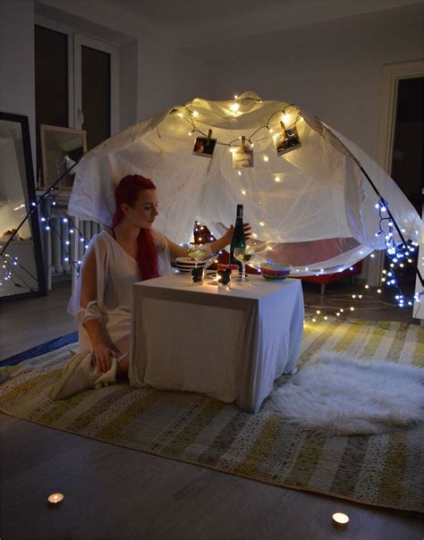 Outdoor Birthday Gifts for Him Cozy Romantic Surprise Birthday Dinner In the Tent at Home ...