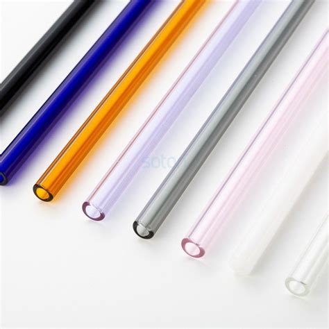 Custom High Quality Reusable Bent Glass Straws for Sale