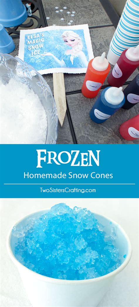 Frozen Homemade Snow Cones - Two Sisters