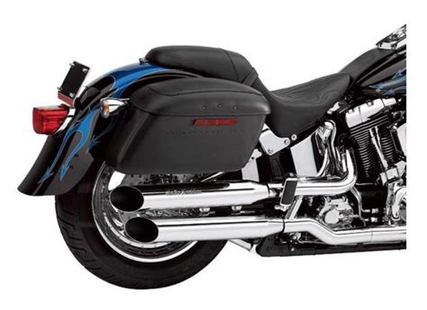 Harley-Davidson® Locking Leather Covered Rigid Saddlebags Softail Model ...