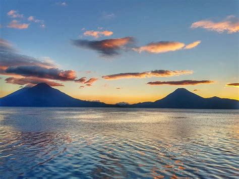 Sunset behind the volcanoes around Lake Atitlan Guatemala [OC] [4032x3024] | Lake atitlan, Lake ...