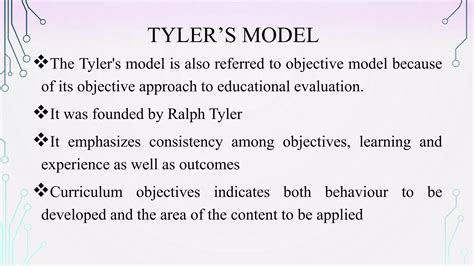 Tyler's model of curriculum evaluation | PPT