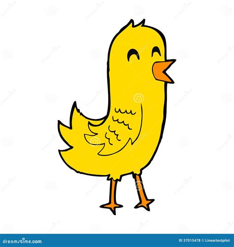 Cartoon happy bird stock vector. Illustration of simple - 37015478