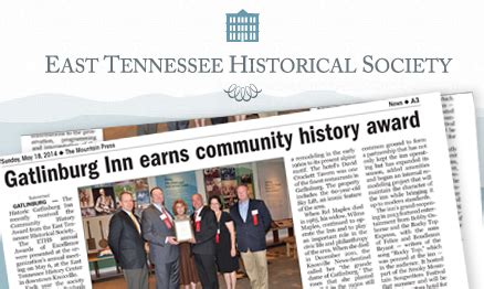 The Historic Gatlinburg Inn received the Community History Award - The ...