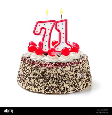 Burning birthday candles number 71 hi-res stock photography and images ...