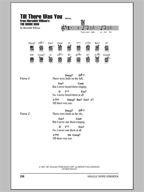 Till There Was You by The Beatles Sheet Music for Ukulele Chords/Lyrics ...